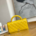 Chanel A81207 WOC 19 Chain Wallet Bag Lambskin Yellow Gold - Default Title - View 1