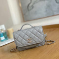 Chanel A81215 Mini messenger bag with Handle Gray - Default Title - View 1