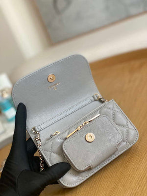 Chanel A81215 Mini messenger bag with Handle Gray - Default Title - View 7