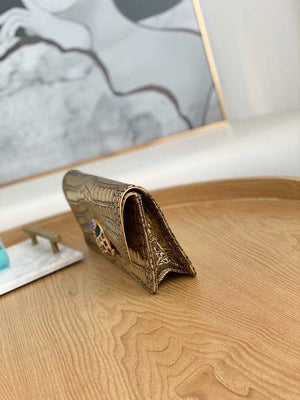 Chanel A86015 Clutch evening bag Crocodile Gold - Default Title - View 4
