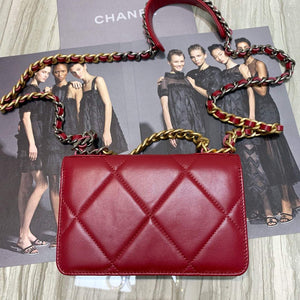 Chanel A86092 WOC Chain Wallet Bag Lambskin Wine Red - Default Title - View 2