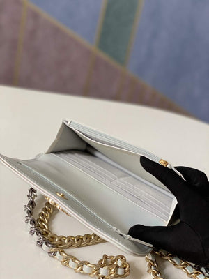 Chanel A86092 WOC Chain Wallet Bag Lambskin White - Default Title - View 5