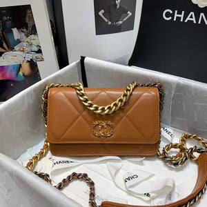 Chanel A86092 WOC 19 Chain Wallet Bag Lambskin Brown - Default Title - View 1