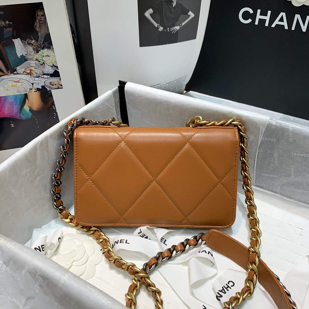 Chanel A86092 WOC 19 Chain Wallet Bag Lambskin Brown - Default Title - View 2