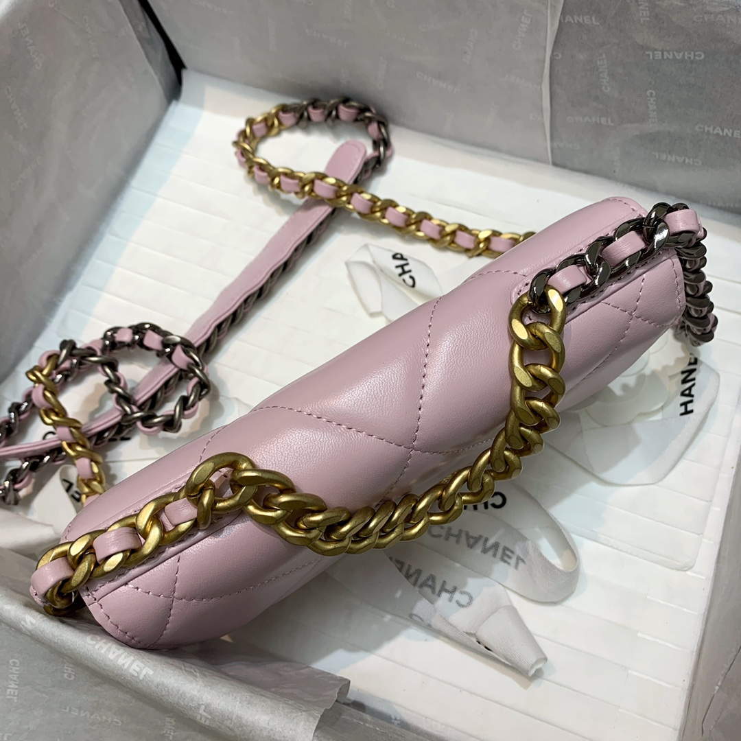 Chanel A86092 WOC 19 Chain Wallet Bag Lambskin Light Pink - Default Title - View 4