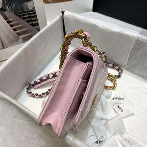 Chanel A86092 WOC 19 Chain Wallet Bag Lambskin Light Pink - Default Title - View 7