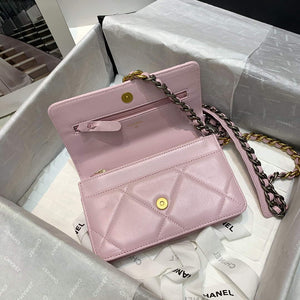 Chanel A86092 WOC 19 Chain Wallet Bag Lambskin Light Pink - Default Title - View 8