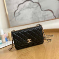 Chanel A88632 WOC 19 Chain Wallet Bag Black Lambskin Gold - Default Title - View 1
