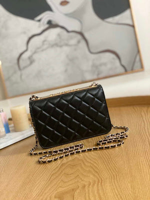 Chanel A88632 WOC 19 Chain Wallet Bag Black Lambskin Gold - Default Title - View 2