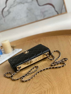 Chanel A88632 WOC 19 Chain Wallet Bag Black Lambskin Gold - Default Title - View 5