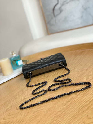 Chanel A88632 WOC 19 Chain Wallet Bag Black Lambskin with black havdware - Default Title - View 6