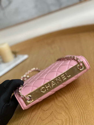Chanel A88632 WOC 19 Chain Wallet Bag Pink Lambskin Gold - Default Title - View 5