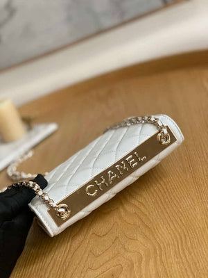 Chanel A88632 WOC 19 Chain Wallet Bag White Lambskin Gold - Default Title - View 5