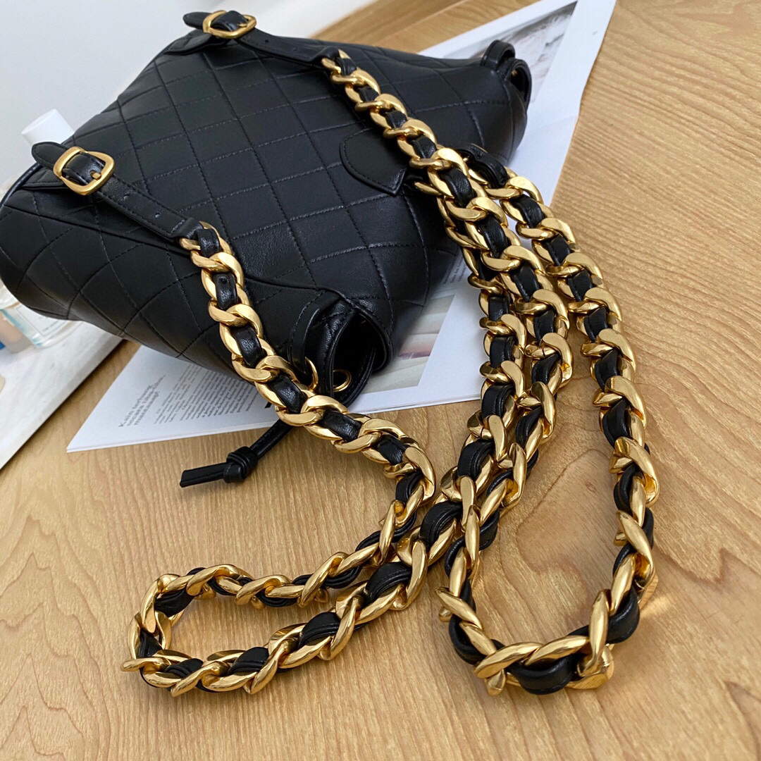 Chanel A88792 Backpack Calfskin Black Gold - Default Title - View 4