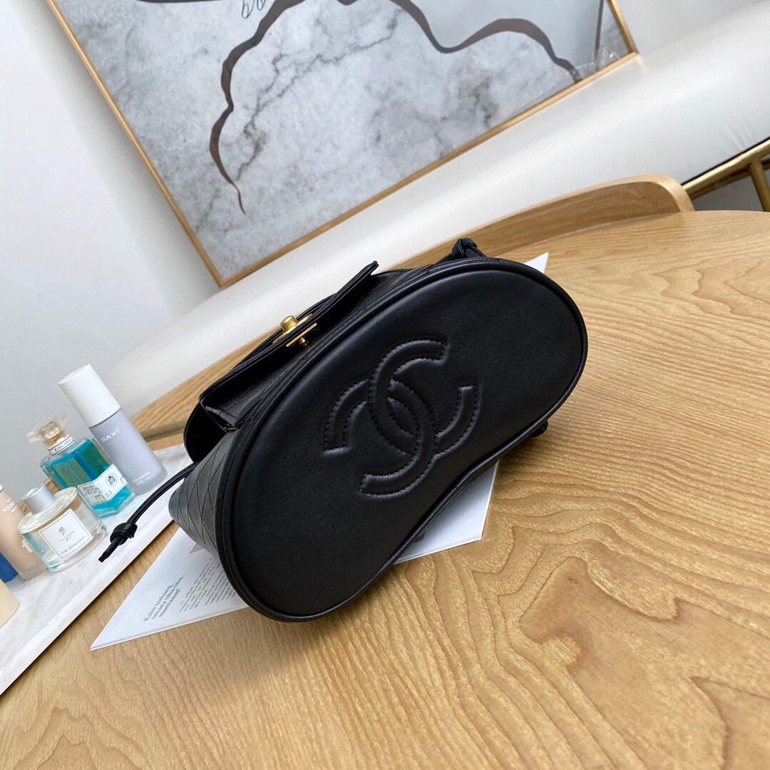 Chanel A88792 Backpack Calfskin Black Gold - Default Title - View 9