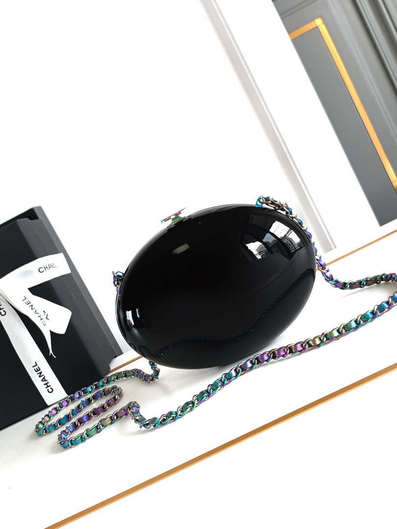 Chanel A88991 Evening Colorful tassel Chain Fringe CC Oval Minaudiere