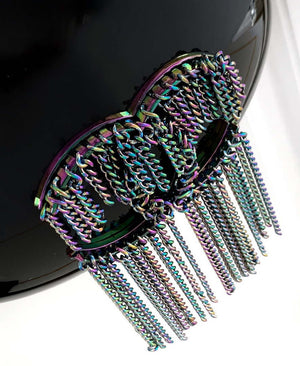 Chanel A88991 Evening Colorful tassel Chain Fringe CC Oval Minaudiere - Default Title - View 5