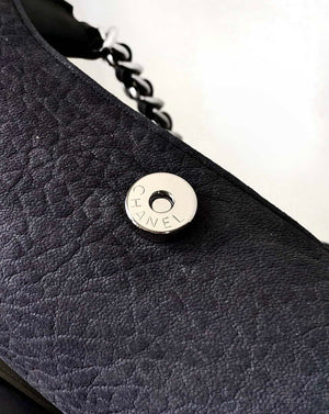 Chanel A88991 Hobo Bag Suede & Silver-Tone Metal Black - Default Title - View 7