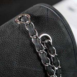 Chanel A90090 Flap Bag Vintage Black Suede Silver - Default Title - View 6