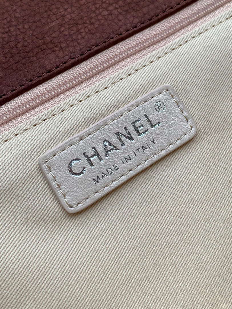 Chanel A90090 Flap Bag Vintage Coffee Suede Silver