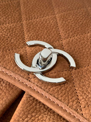 Chanel A90090 Flap Bag Vintage Earthy Yellow Suede Silver - Default Title - View 6