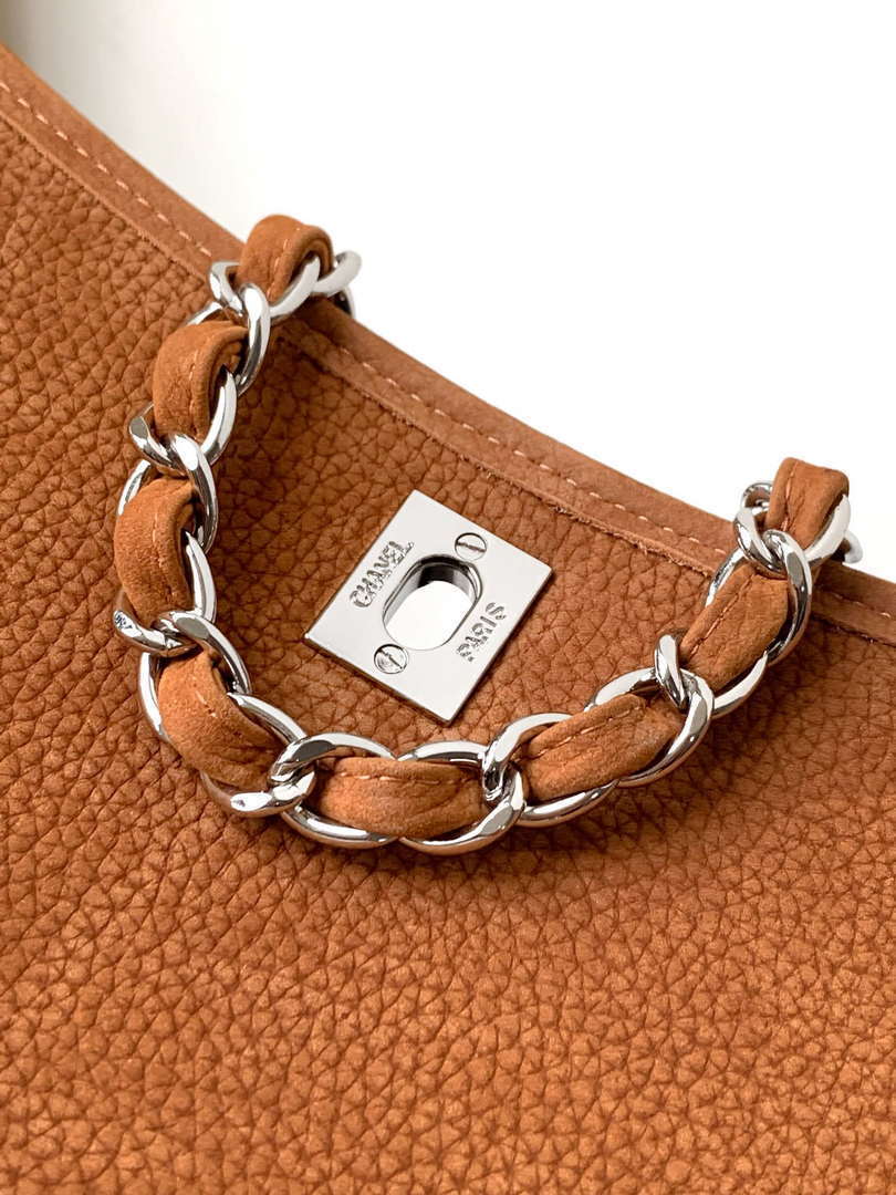 Chanel A90090 Flap Bag Vintage Earthy Yellow Suede Silver
