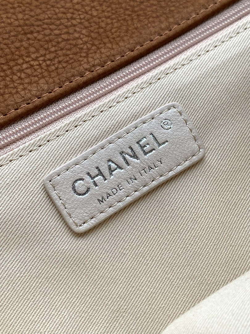 Chanel A90090 Flap Bag Vintage Earthy Yellow Suede Silver - Default Title - View 9