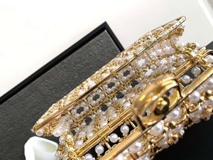 Chanel A90091 Limited Edition Pearl Metal CF Evening Flap Bag gold metal - Default Title - View 8
