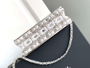 Chanel A90091 Limited Edition Pearl Metal CF Evening Flap Bag Silver metal - Default Title - View 4