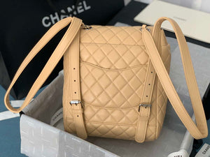 Chanel A91120 Backpack Vintage Lambskin Bag Apricot - Gold / Small 25 x 20 x10 ???? - View 6