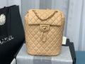 Chanel A91120 Backpack Vintage Lambskin Bag Apricot
