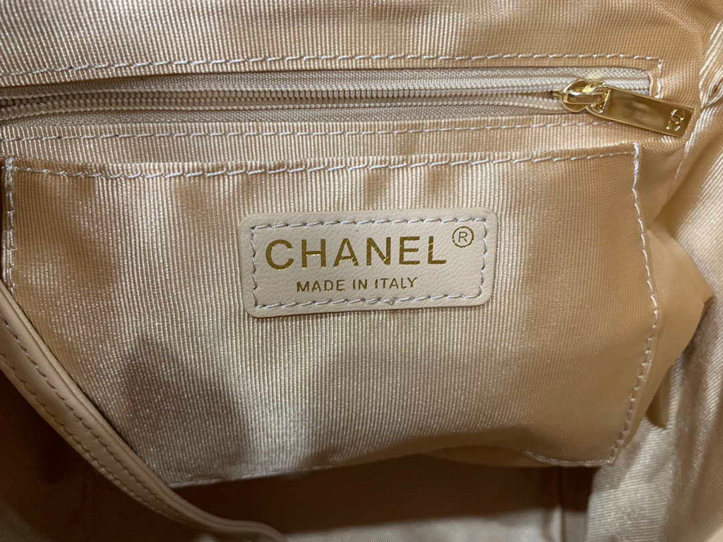 Chanel A91120 Backpack Vintage Lambskin Bag Apricot