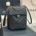 Chanel A91120 Backpack Vintage Lambskin Bag Black - Gold / Small 25 x 20 x10 ???? - View 1