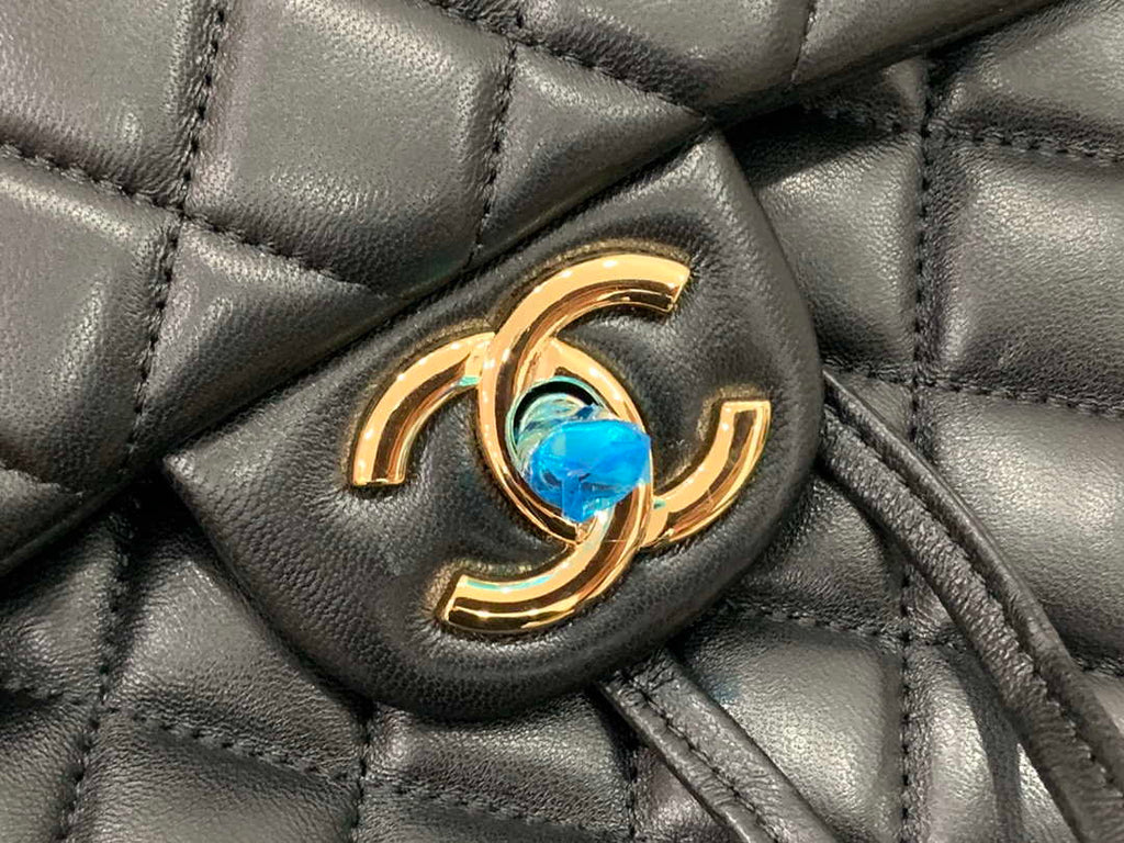 Chanel A91120 Backpack Vintage Lambskin Bag Black