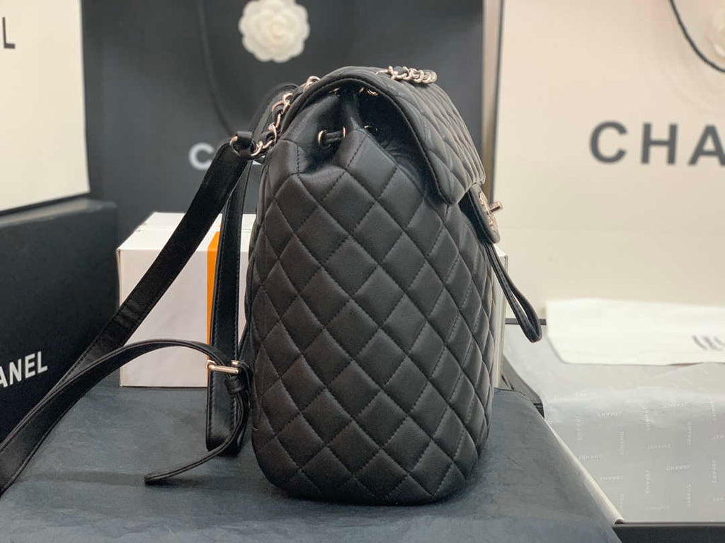 Chanel A91120 Backpack Vintage Lambskin Bag Black