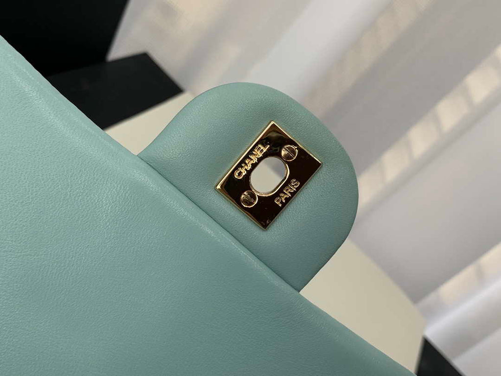 Chanel A91120 Backpack Vintage Lambskin Bag Blue