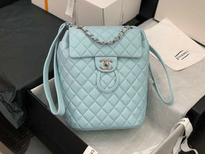 Chanel A91120 Backpack Vintage Lambskin Bag Blue - Gold / Small 25 x 20 x10 ???? - View 11