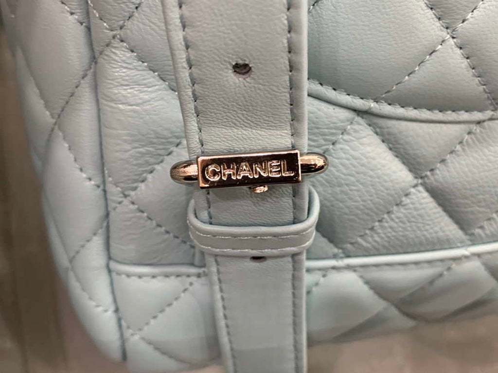 Chanel A91120 Backpack Vintage Lambskin Bag Blue