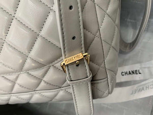 Chanel A91120 Backpack Vintage Lambskin Bag Gray - Gold / Small 25 x 20 x10 ???? - View 7
