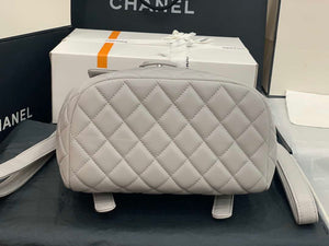 Chanel A91120 Backpack Vintage Lambskin Bag Gray - Gold / Small 25 x 20 x10 ???? - View 17