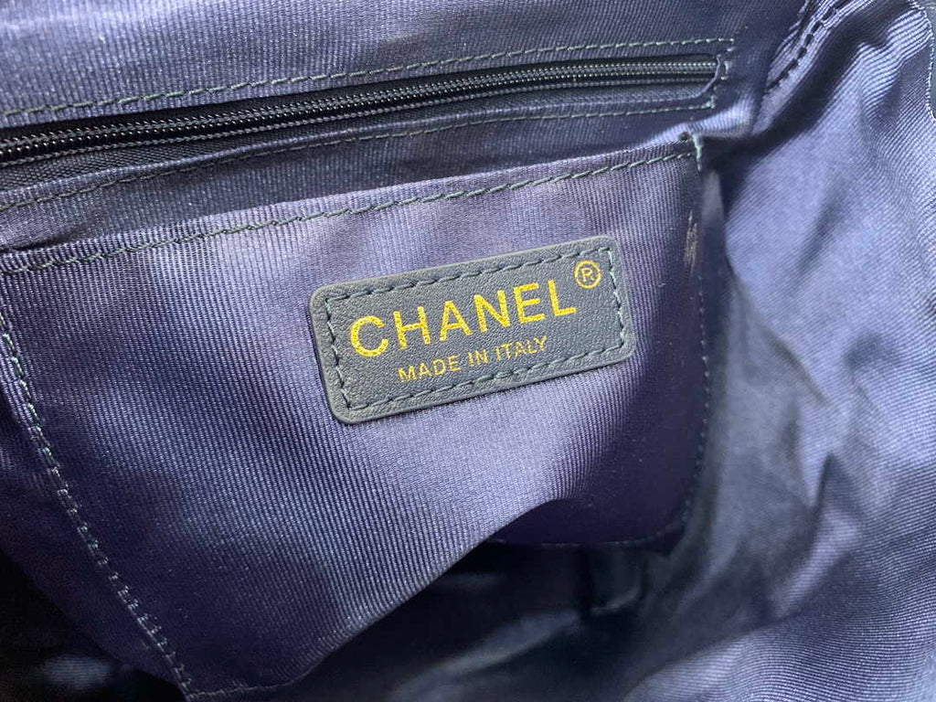 Chanel A91120 Backpack Vintage Lambskin Bag Navy Blue
