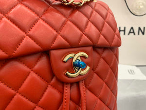 Chanel A91120 Backpack Vintage Lambskin Bag Red - Gold / Small 25 x 20 x10 ???? - View 6