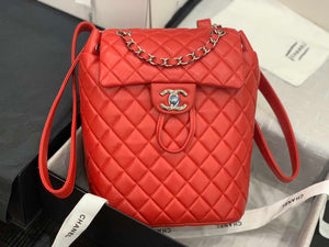 Chanel A91120 Backpack Vintage Lambskin Bag Red - Gold / Small 25 x 20 x10 ???? - View 12