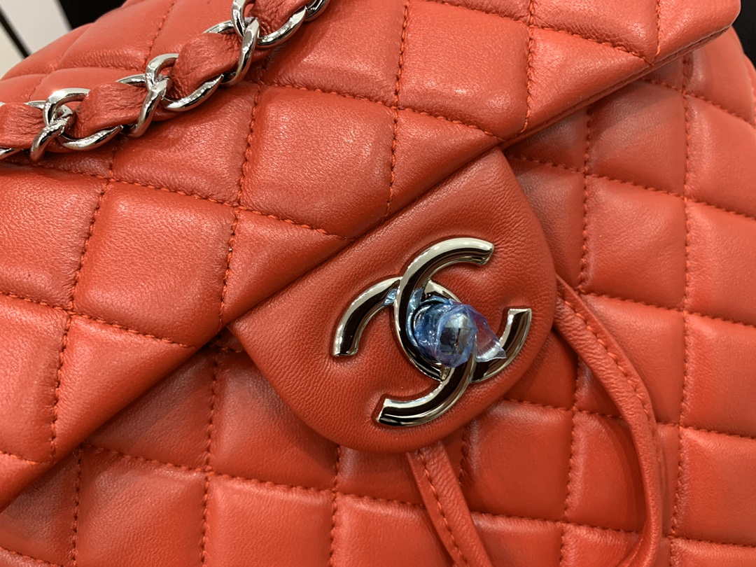 Chanel A91120 Backpack Vintage Lambskin Bag Red