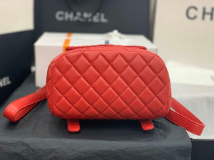 Chanel A91120 Backpack Vintage Lambskin Bag Red - Gold / Small 25 x 20 x10 ???? - View 16