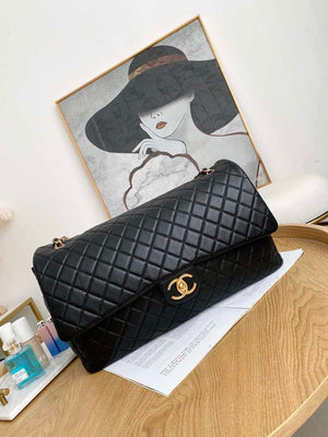 Chanel A91169 Flap Travel Bag Airport Series A94305 caviar calfskin Black Gold - Default Title - View 1