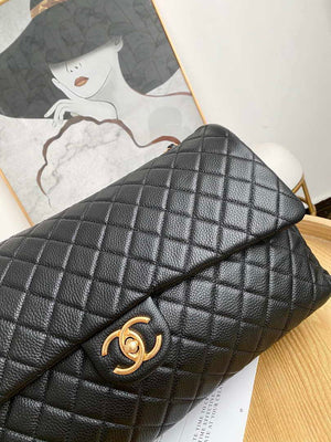 Chanel A91169 Flap Travel Bag Airport Series A94305 caviar calfskin Black Gold - Default Title - View 4