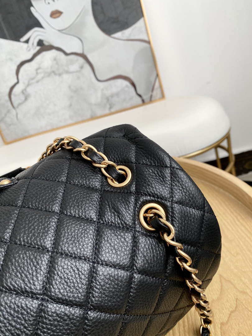 Chanel A91169 Flap Travel Bag Airport Series A94305 caviar calfskin Black Gold - Default Title - View 7