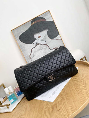 Chanel A91169 Flap Travel Bag Airport Series A94305 caviar calfskin Black Silver - Default Title - View 1