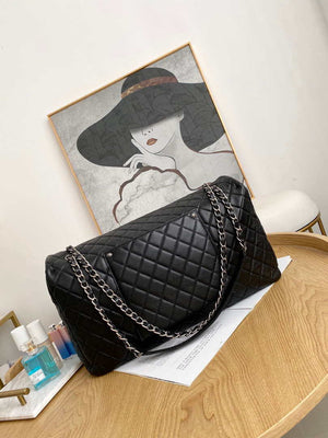 Chanel A91169 Flap Travel Bag Airport Series A94305 caviar calfskin Black Silver - Default Title - View 2